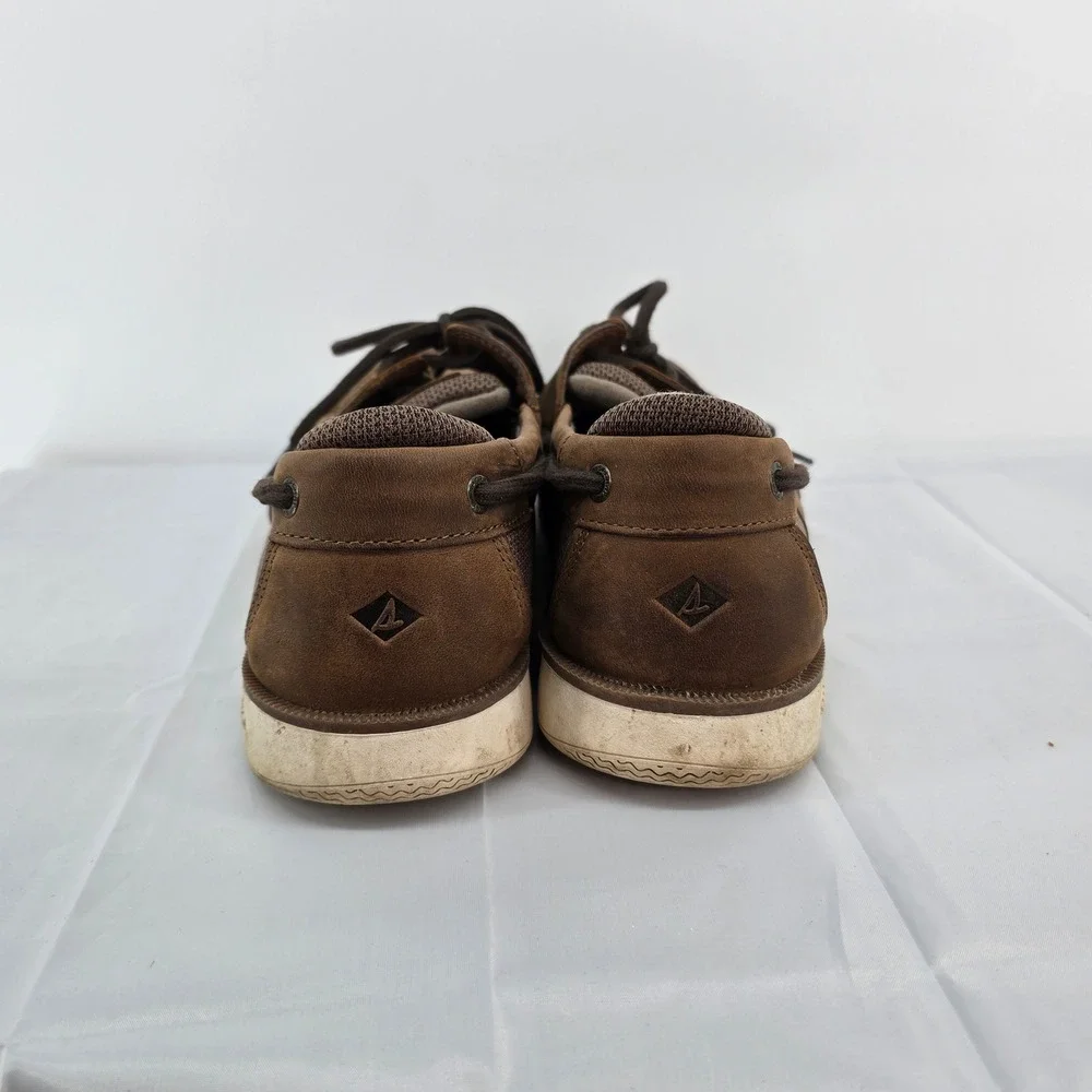 Sperry Top-Sider Mens Billfish Boat Shoes Brown Leather Mesh STS22068 Size 12 W
